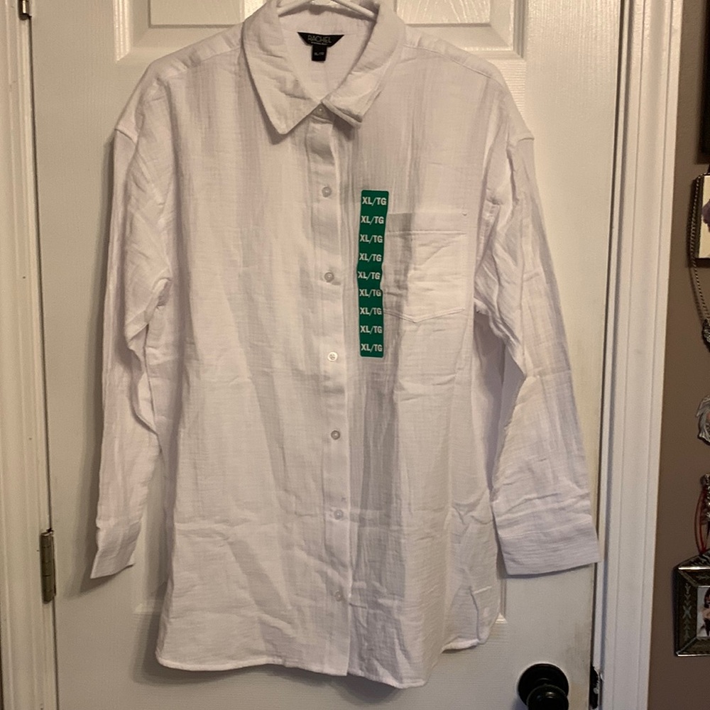 Rachel Roy white cotton blouse